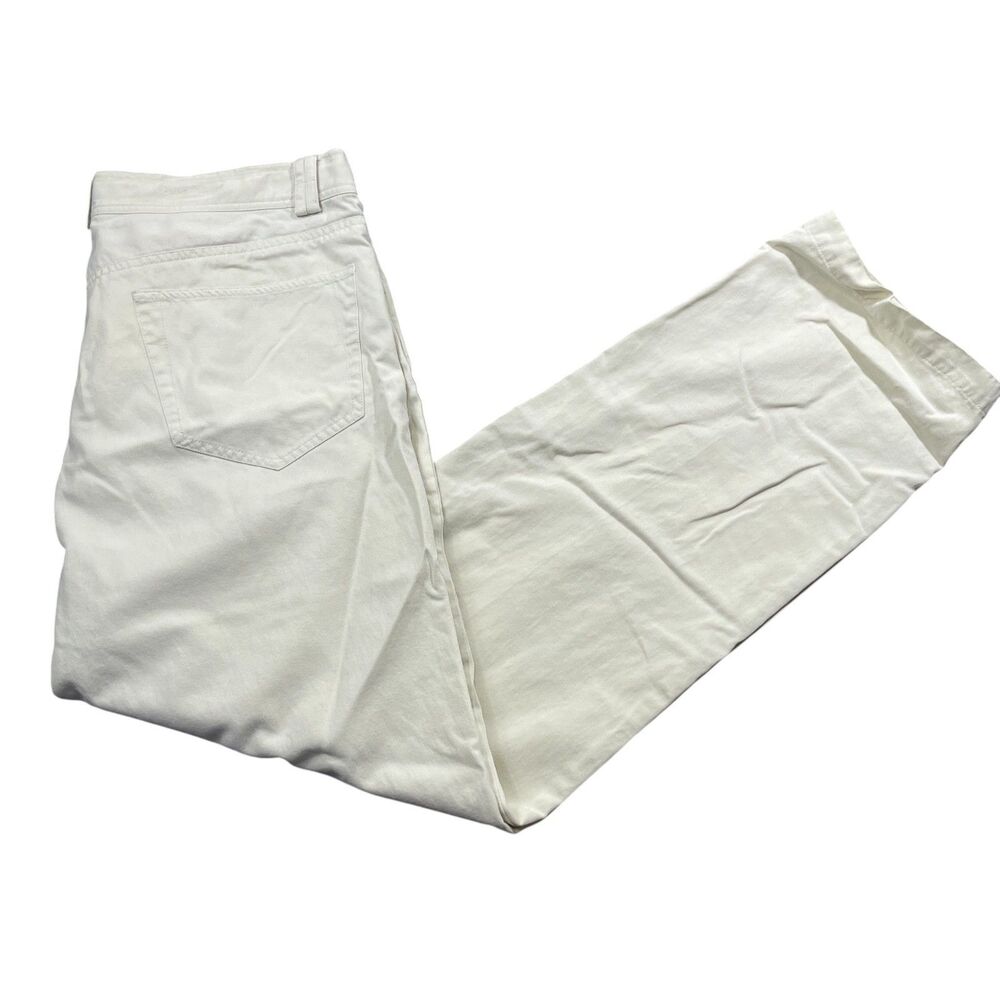 Tommy Bahama 36 Ivory Cotton Blend Straight Leg Pants‎ Cotton Blend Pockets